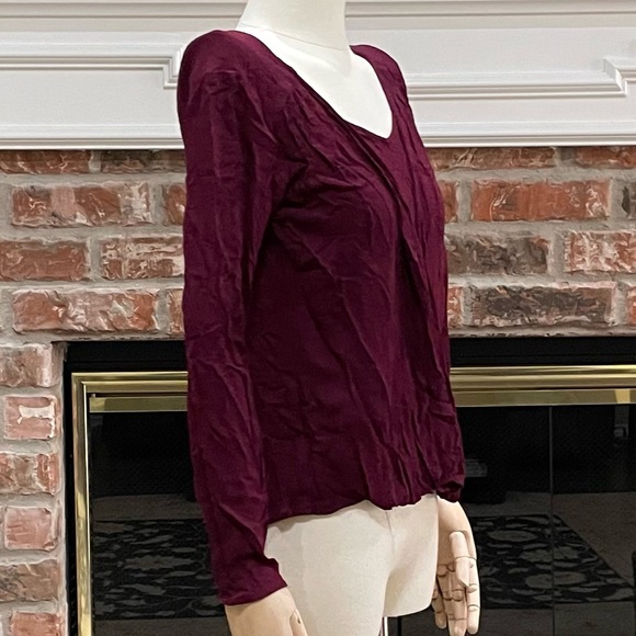Ella Moss cranberry layered long sleeved top / XS / Excellent condition - Picture 4 of 13